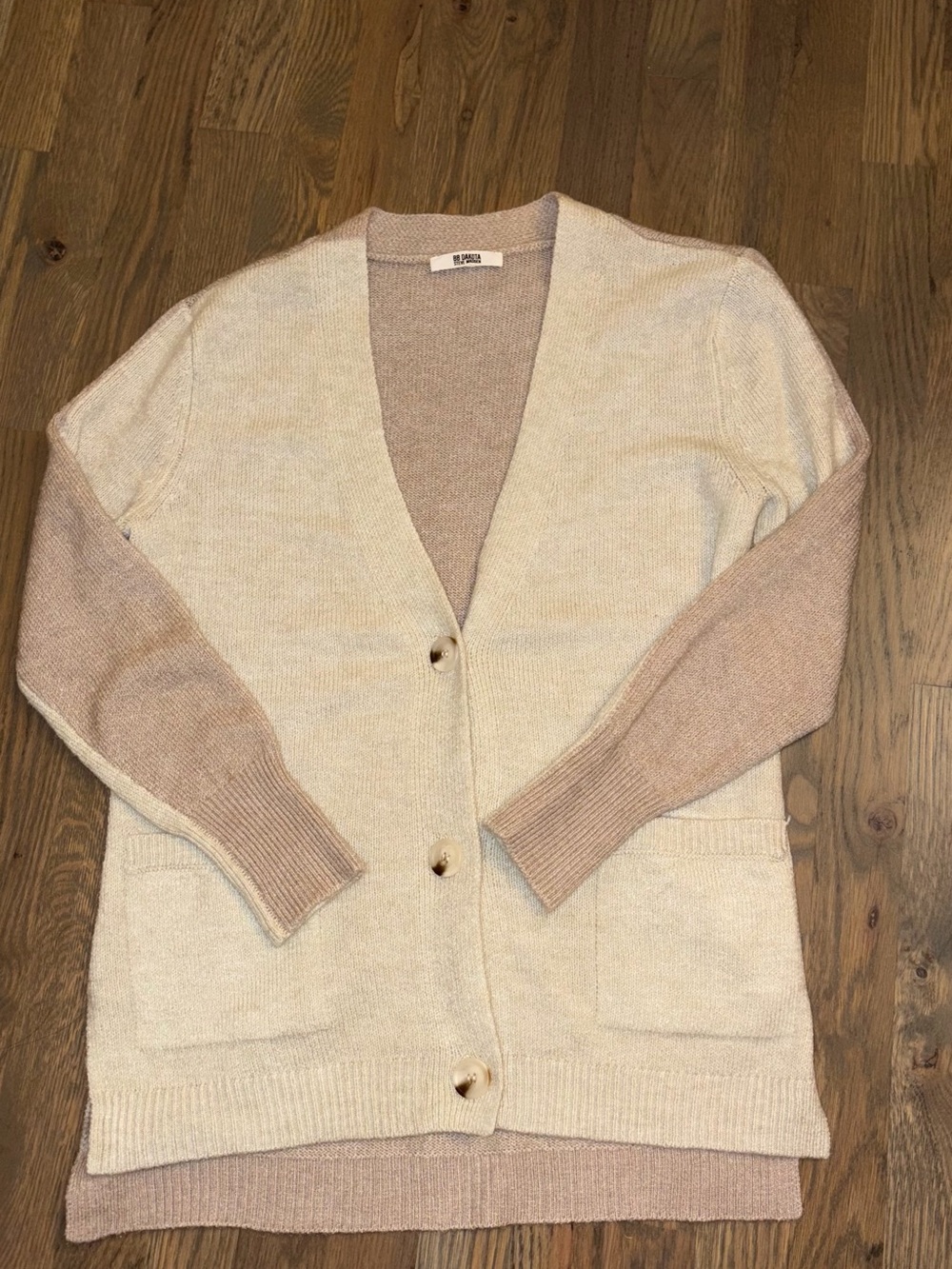 BB DAKOTA Steve Madden Colorblock Knit Cardigan Sweater